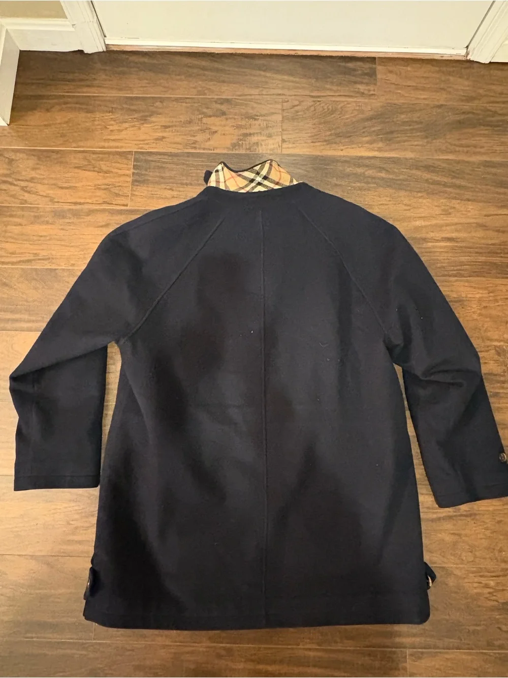 Burberry wool Jacket Coat XL in Navy
